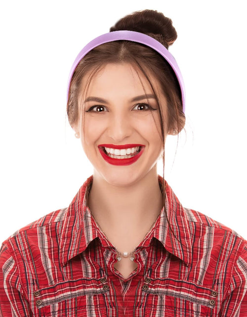 Load image into Gallery viewer, 16 Pieces Colorful Satin Hair Accessories - 1 Inch Plastic Covered Headbands for Women and Girls
