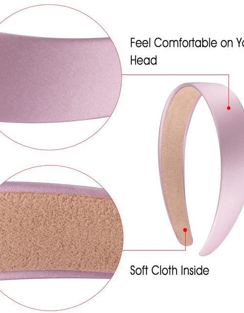 Load image into Gallery viewer, 16 Pieces Colorful Satin Hair Accessories - 1 Inch Plastic Covered Headbands for Women and Girls
